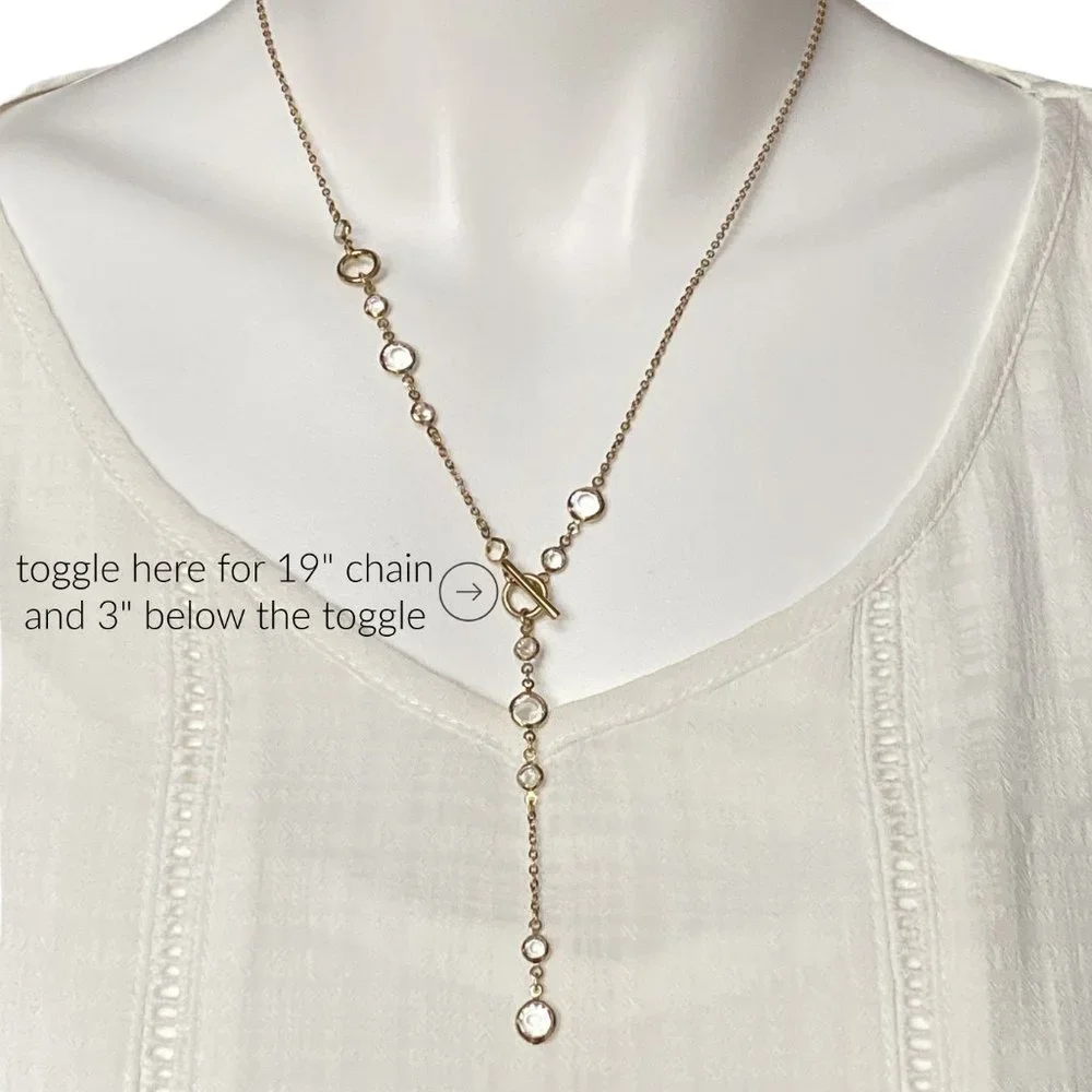 Stainless Steel Long Necklace Toggle Closure - Picture 2 of 9